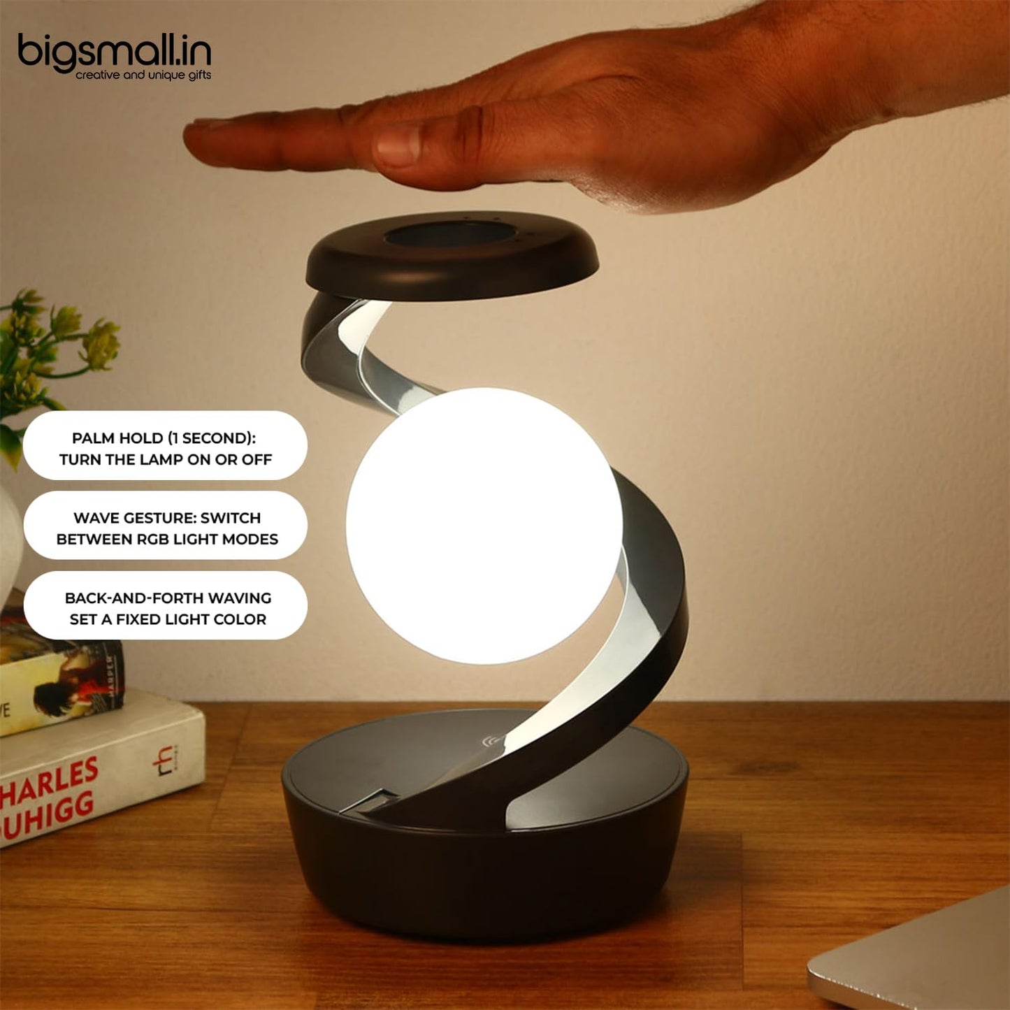 Floating Orb Lamp & Wireless Charger